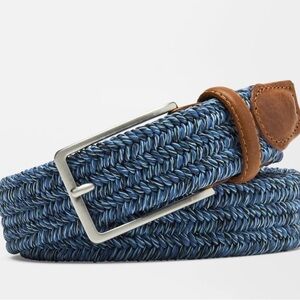 Peter Millar Blue and Brown Woven Belt
